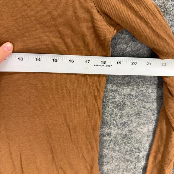 A New Day Sweater Pullover Women 2XL Brown Knit Long Sleeve Turtleneck Cotton - Picture 6 of 8